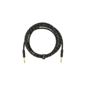 Fender Deluxe Series Instrument Cable, Straight/Straight, 10', Black Tweed
