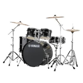 YAMAHA RDP2F5 BLACK GLITTER ACOUSTIC DRUM SET + HARDWARE