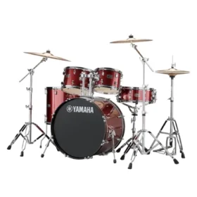 YAMAHA RDP2F5 BURGANDY ACOUSTIC DRUM SET + HARDWARE