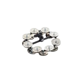 5" HIHAT TAMBOURINE, DUAL ROW, STAINLESS STEEL JINGLES - HTHH2BK