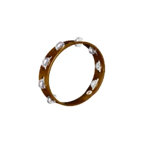 TA1A-AB Wood Tambourine, Single Row, Nickel Plated Steel Jingles