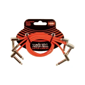 Ernie Ball 3IN FLAT RIBBON PATCH CABLE RED-3 PACK